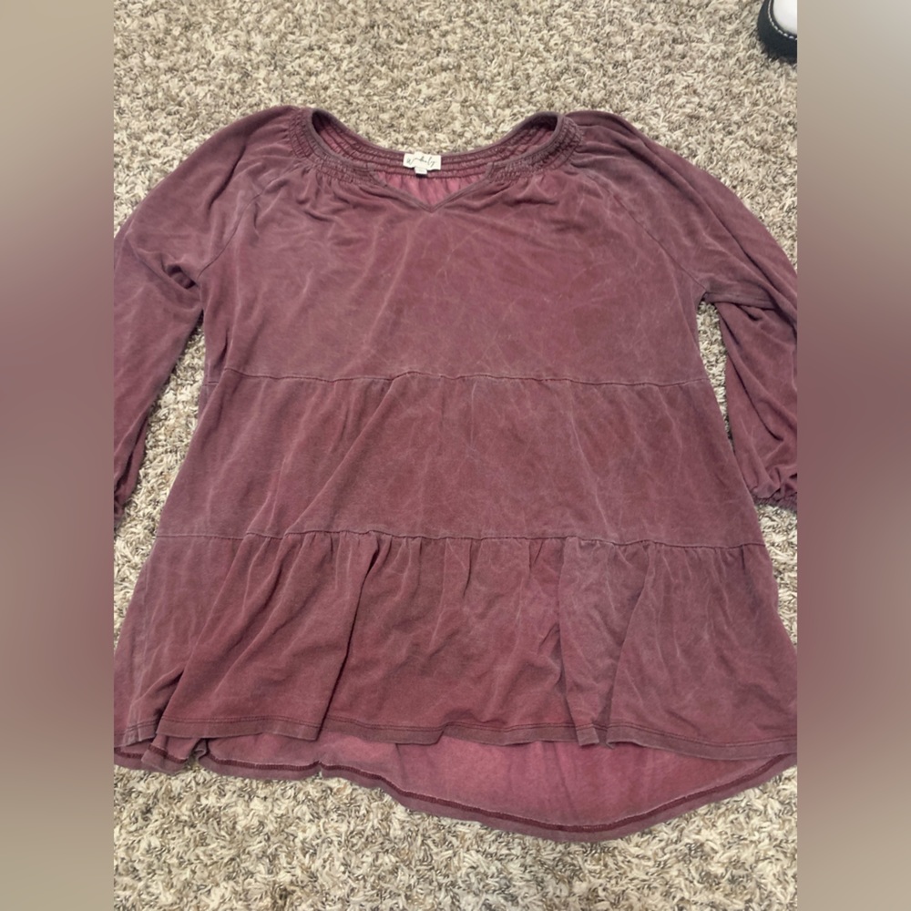 burgundy blouse